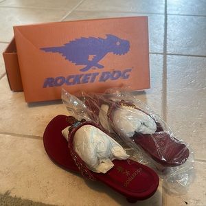 Adorable Red with Turquoise Rocketdog sandals. Brand new in box.